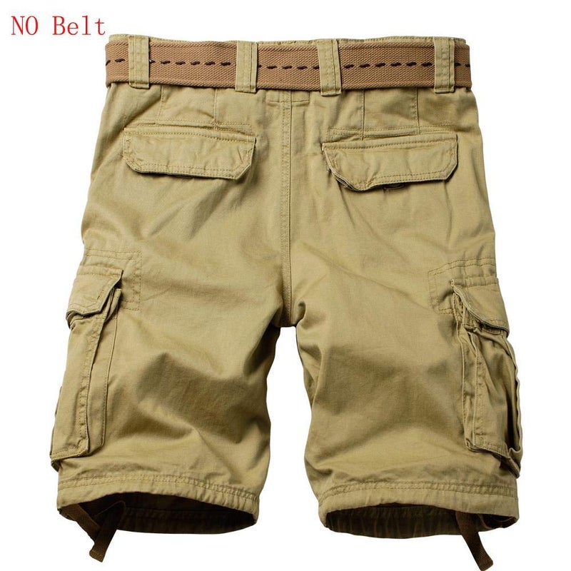 AKARMY Men's Cotton Casual Multi Pocket Outdoor Camouflage Shorts Twill Camo Cargo Shorts(No Belt) 8066 Khaki 40 - Image 2